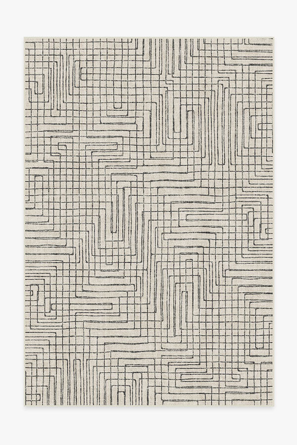 Strimma Black & Cream Tufted Rug Ruggable