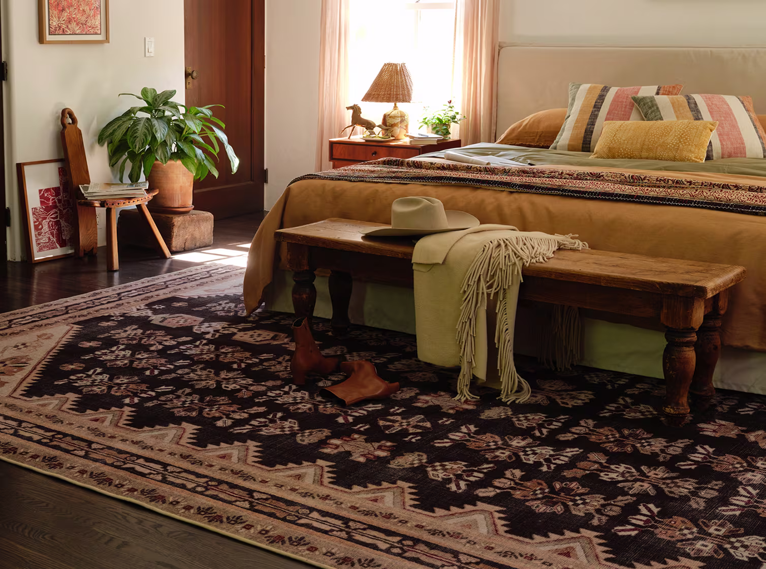 Ruggable Pradera Tan & Soft Black (Bedroom)