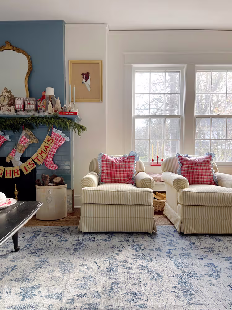 Ruggable Winter Toile Blue Rug