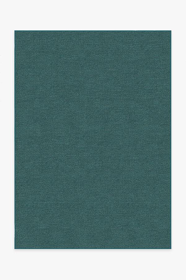 Heathered Solid Teal Blue Rug Ruggable