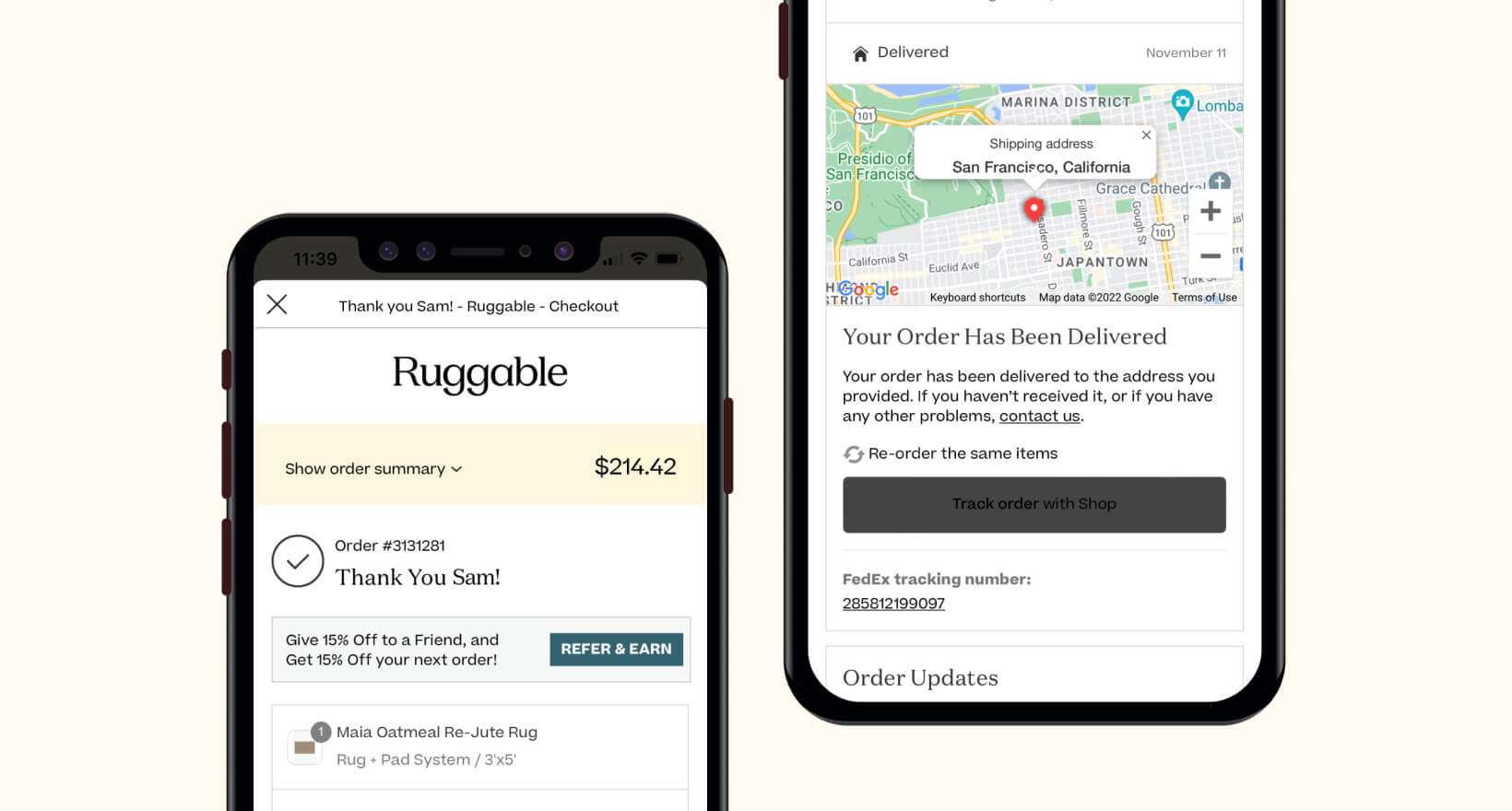 Mobile App Washable Rugs Ruggable