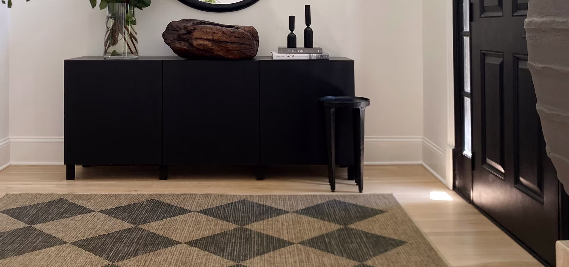 Ruggable goop Salerno Soft Black Re-Jute Rug - Entryway LP Hero