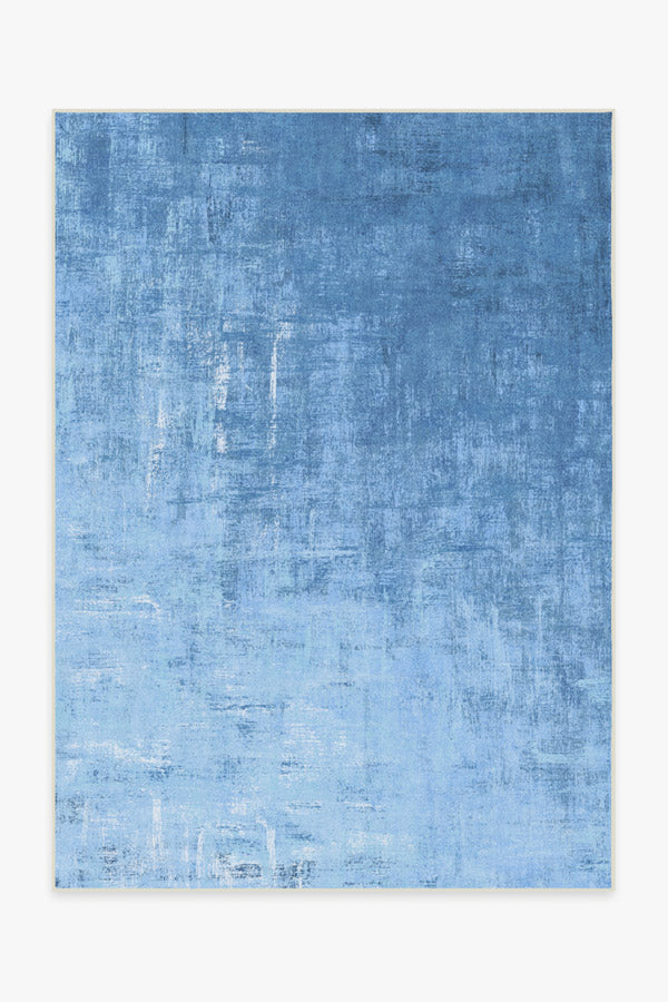 Outdoor Impasto Sky Blue Rug Ruggable