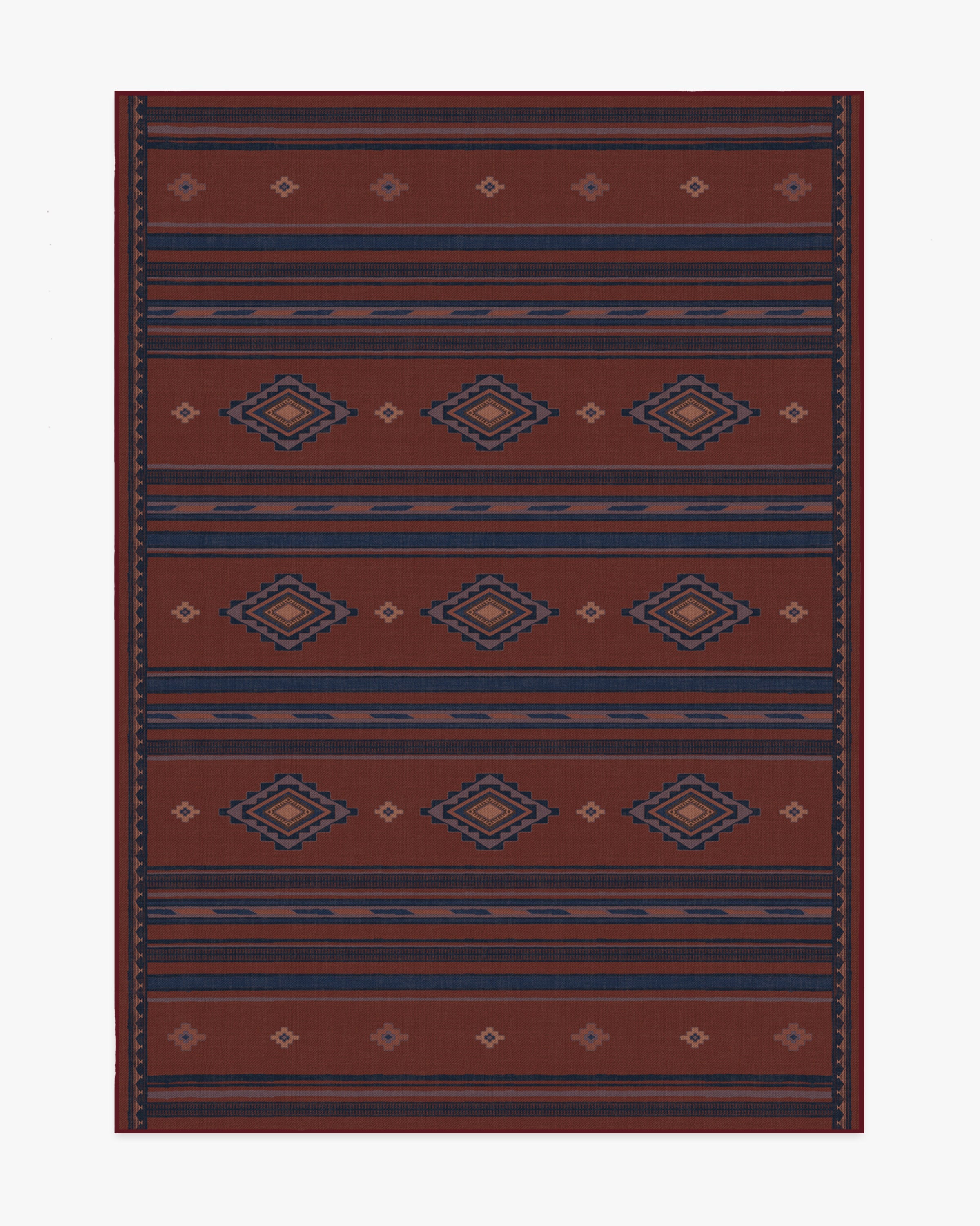 Seville Stripe Amber Red Tufted Rug Ruggable