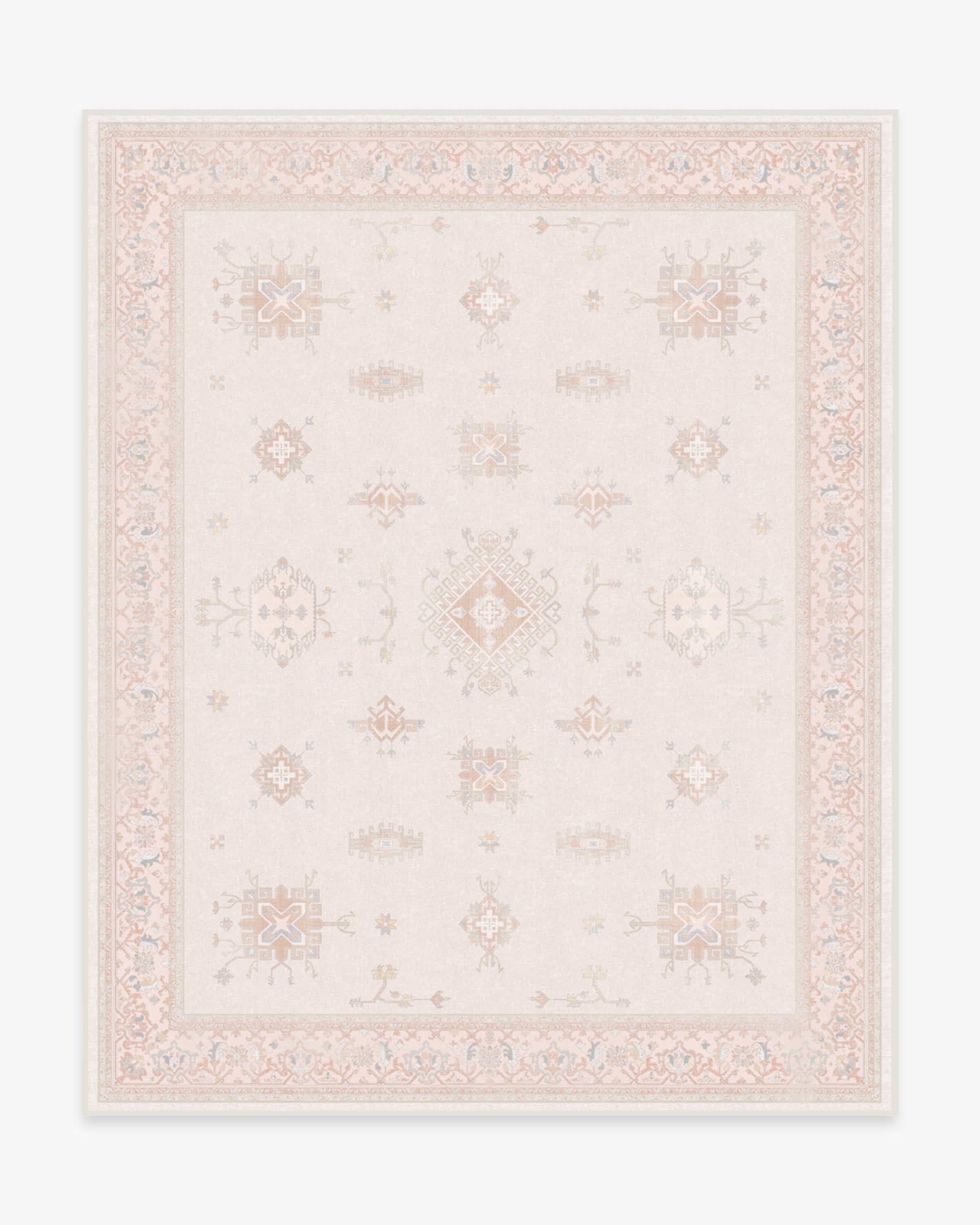 RUGGABLE Verena Washable Rug - Perfect Washable Area Rug for Kids Room,  Nursery - Stain & Water Resistant, Non-Slip, Pet & Child Friendly Playroom  Rugs - Soft Pink 5'x7' (Cushioned Pad) 