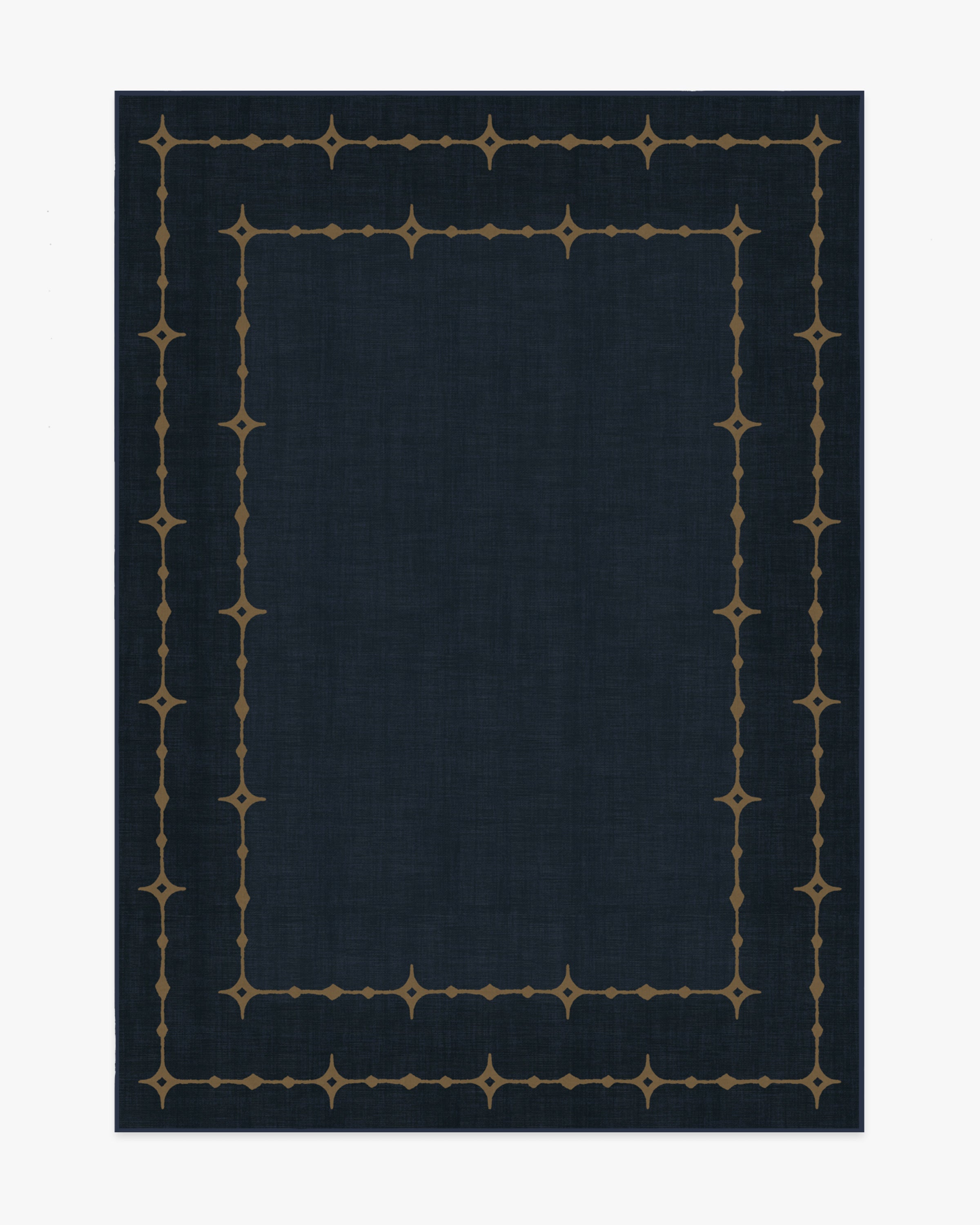 Sparkle Border Dark Navy Tufted Rug Ruggable