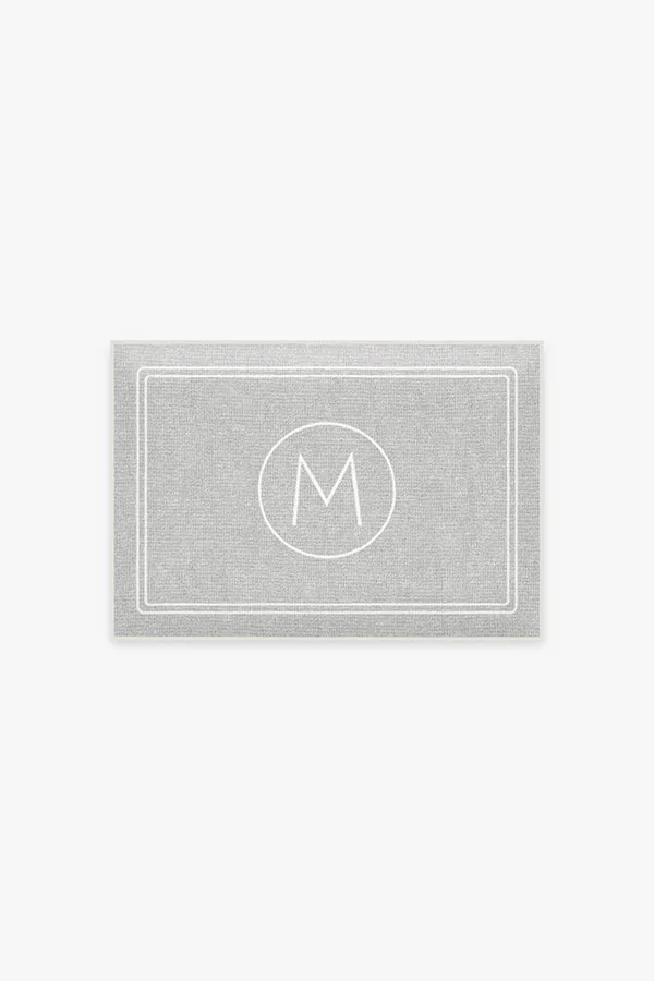 Ruggable's Halo Monogram Bath Mat in BM23M