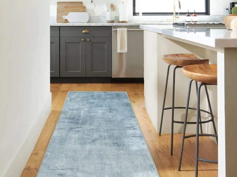 Kitchen Rag Rug Blue Washable Kitchen Rugs & Runners | Non-Slip | Ruggable