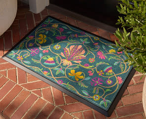 Ruggable Tendril Teal Doormat