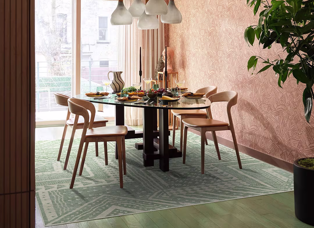 Malene Barnett Bogolan Sage Rug - Malene LP