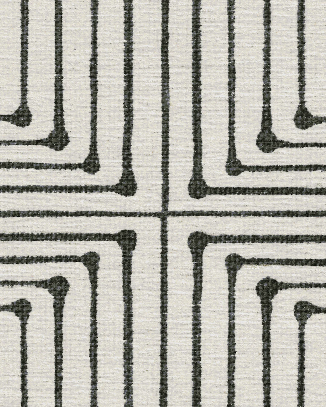 Jonathan Adler Inkdrop Black & Ivory Rug Ruggable