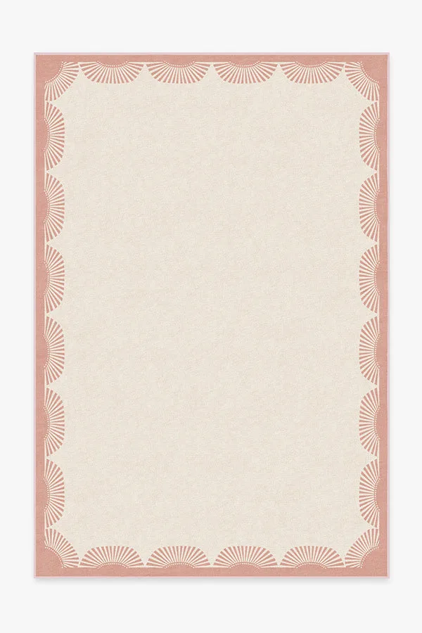 Gray Malin Fringe Pink & Ivory Rug | Ruggable