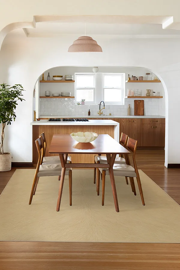 Solid Natural Faux Hide Rug Ruggable