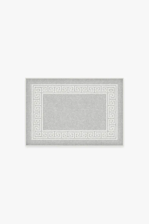 Rhodes Light Grey Bath Mat Ruggable