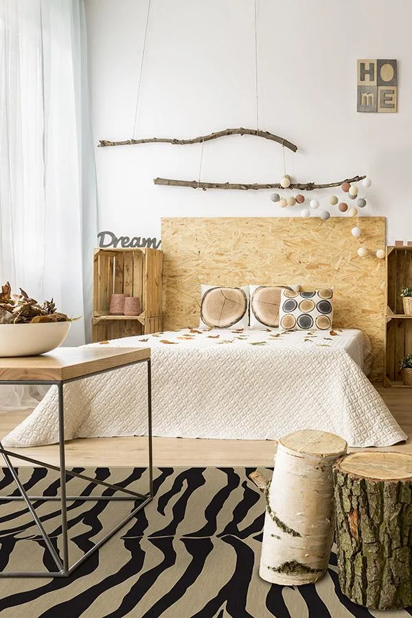 Zebra Gold Rug Ruggable