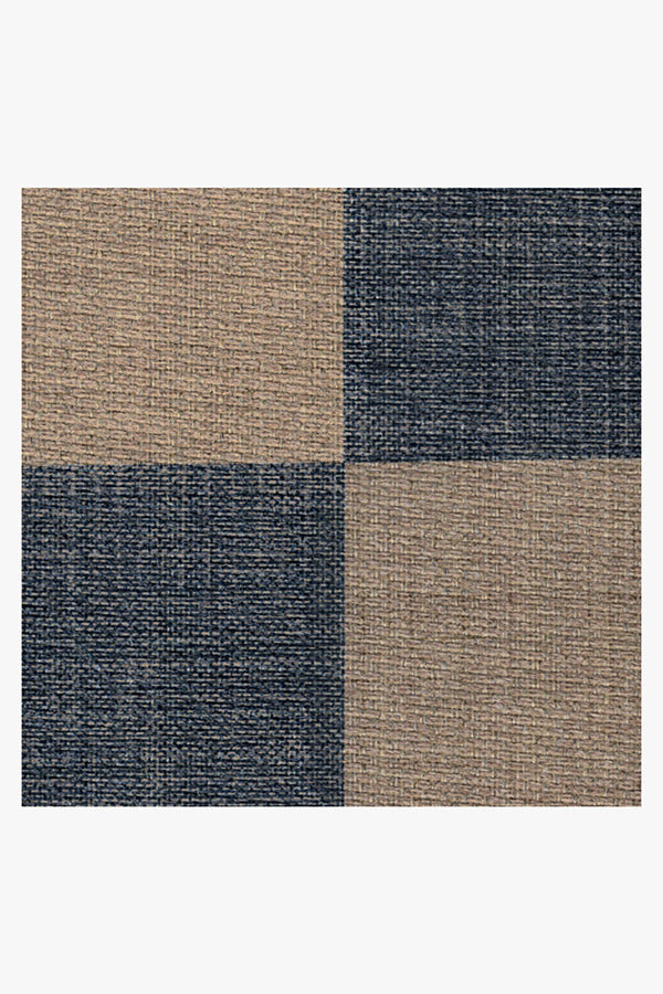 Checkerboard Soft Navy ReJute Rug