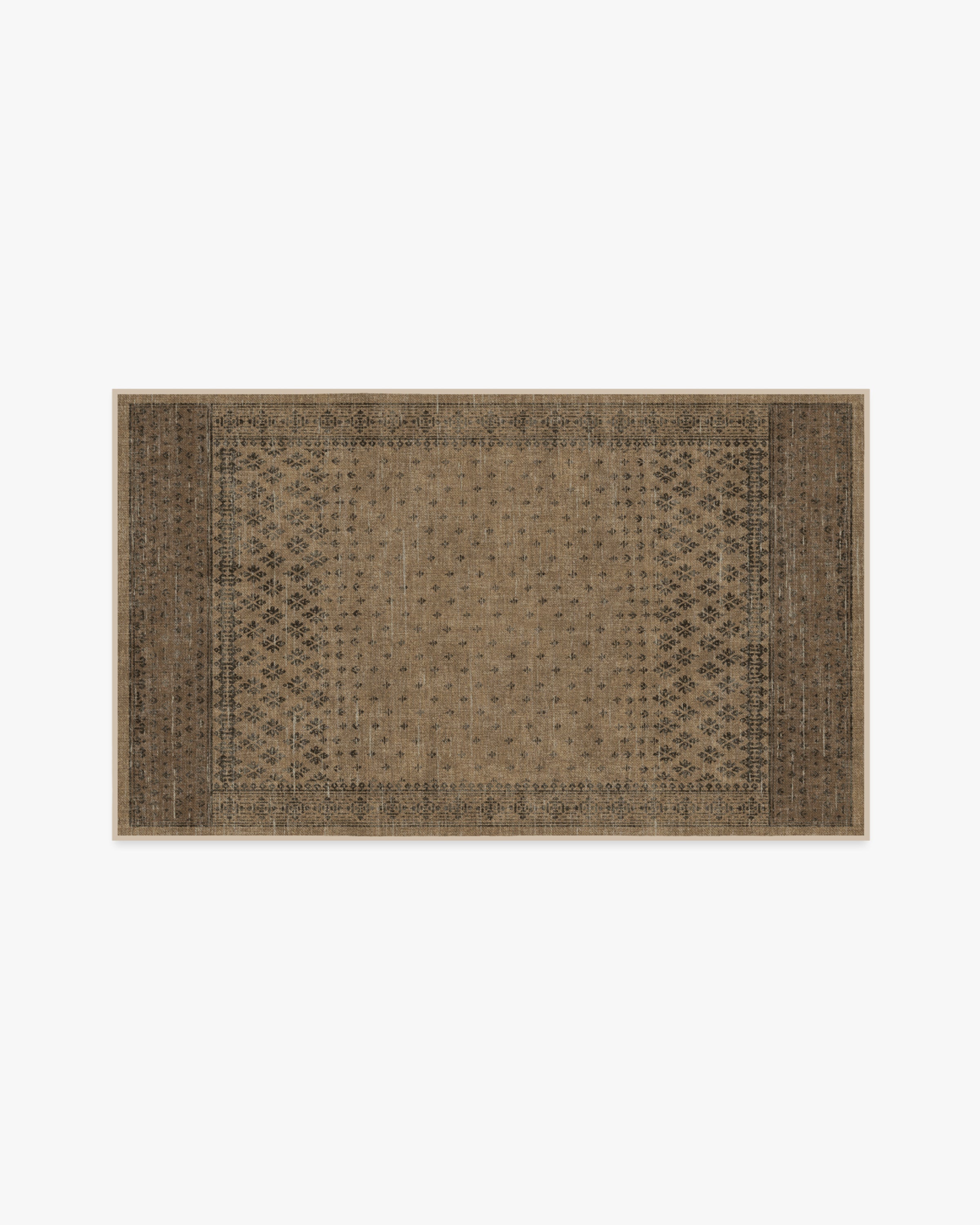 Black & Tan Area Rug Rectangle 3' x 5'. INCLUDES Rug Pad. Black/Tan. VHC  Brands