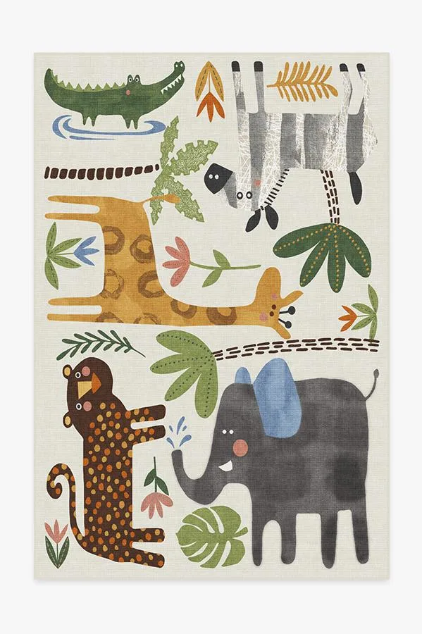 Jungle Safari Multicolor Rug Ruggable