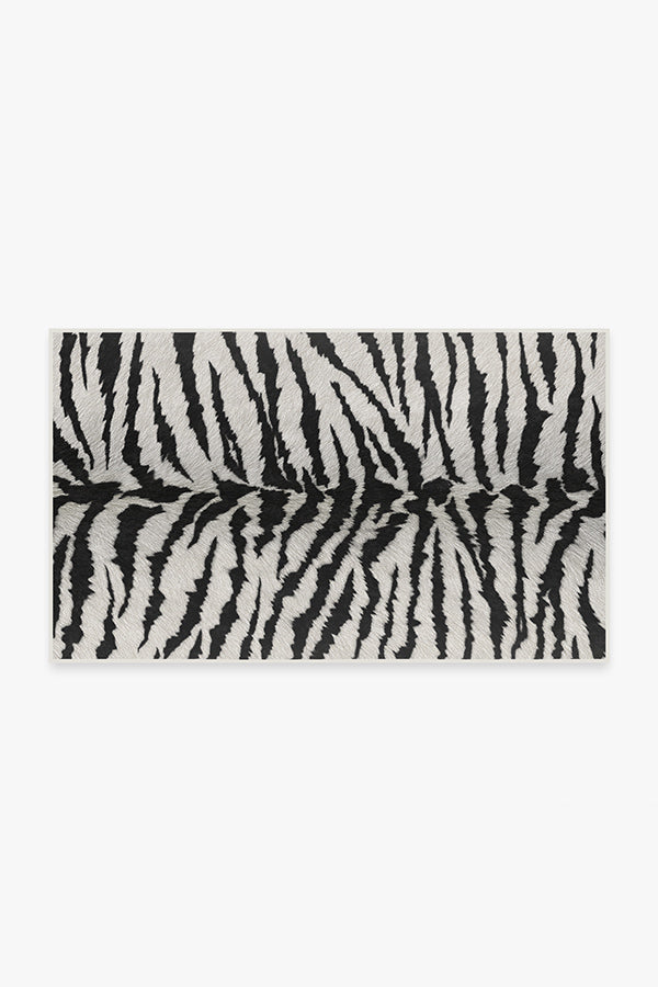 Black & White Tiger Faux Hide Rug