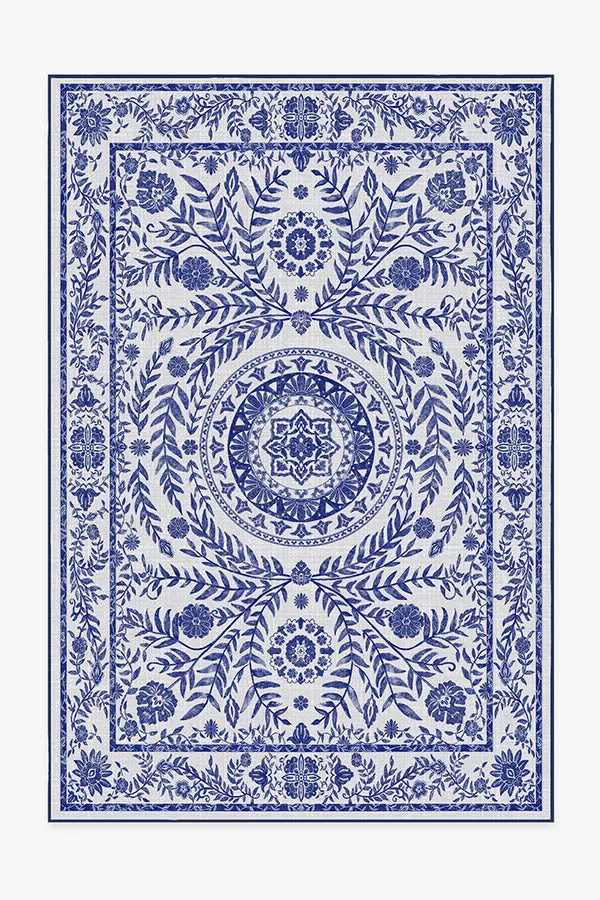 Outdoor Fontaine Delft Blue Rug Ruggable