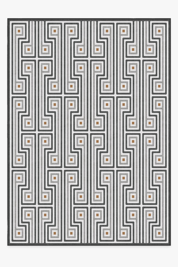 Geometric Hand-Knotted Viscose Area Rug in Blue/Pale Gray Jonathan Adler Rug Size: Rectangle 11' x 13