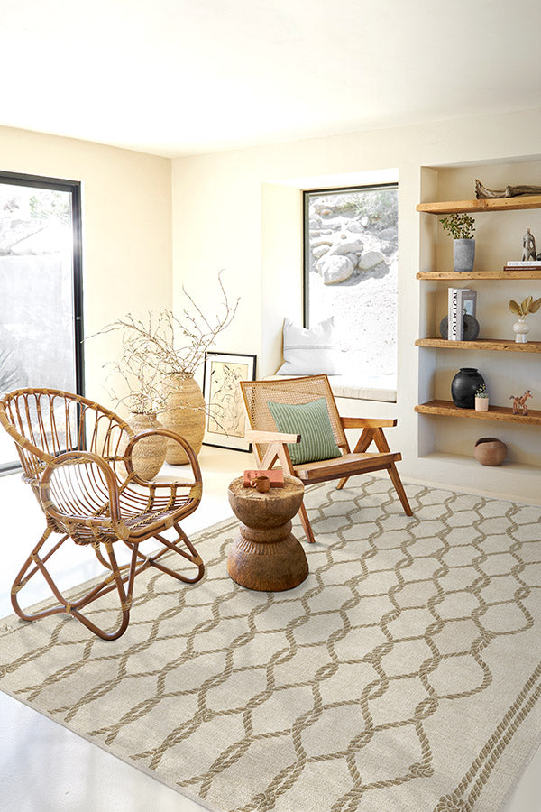 Toy Story Rope Trellis Camel Rug Ruggable