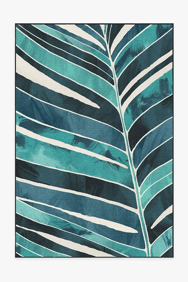 Ruggable's Outdoor Ombra Teal Rug in 6x9
