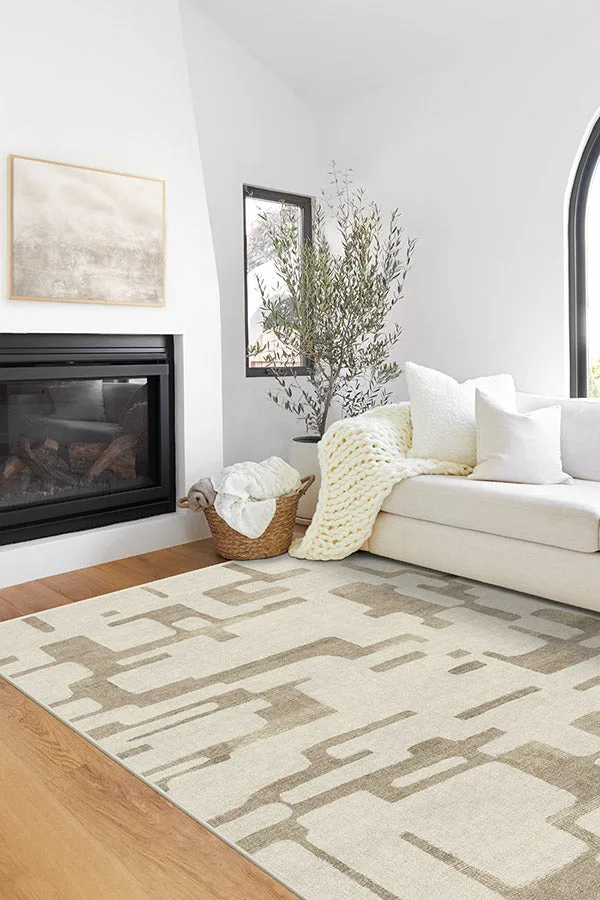 Holme Ivory & Natural Rug | Ruggable