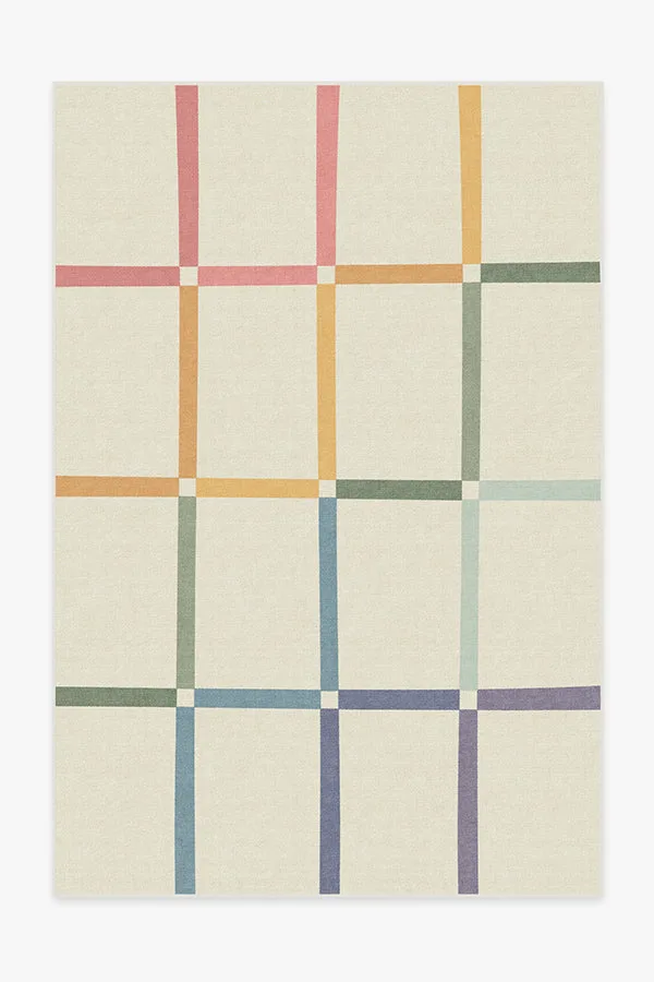 The Home Edit Joanna Ivory Rainbow Rug Ruggable