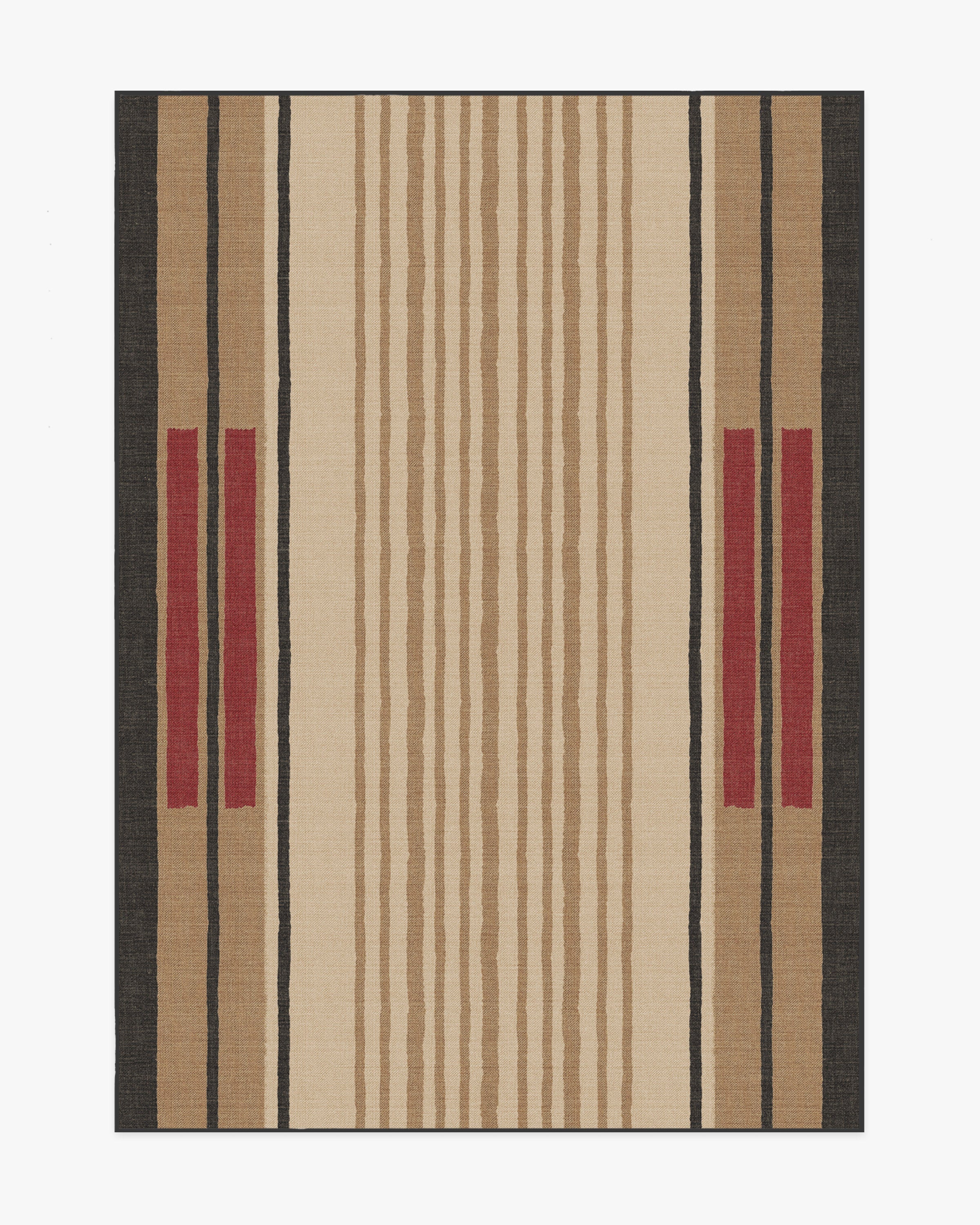 Zion Stripe Natural & Black Rug Ruggable