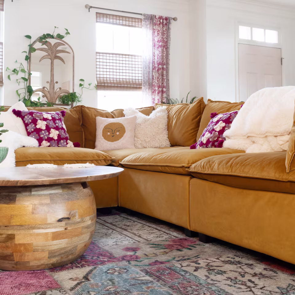 Ruggable Patchwork Boho Rug in Living Room