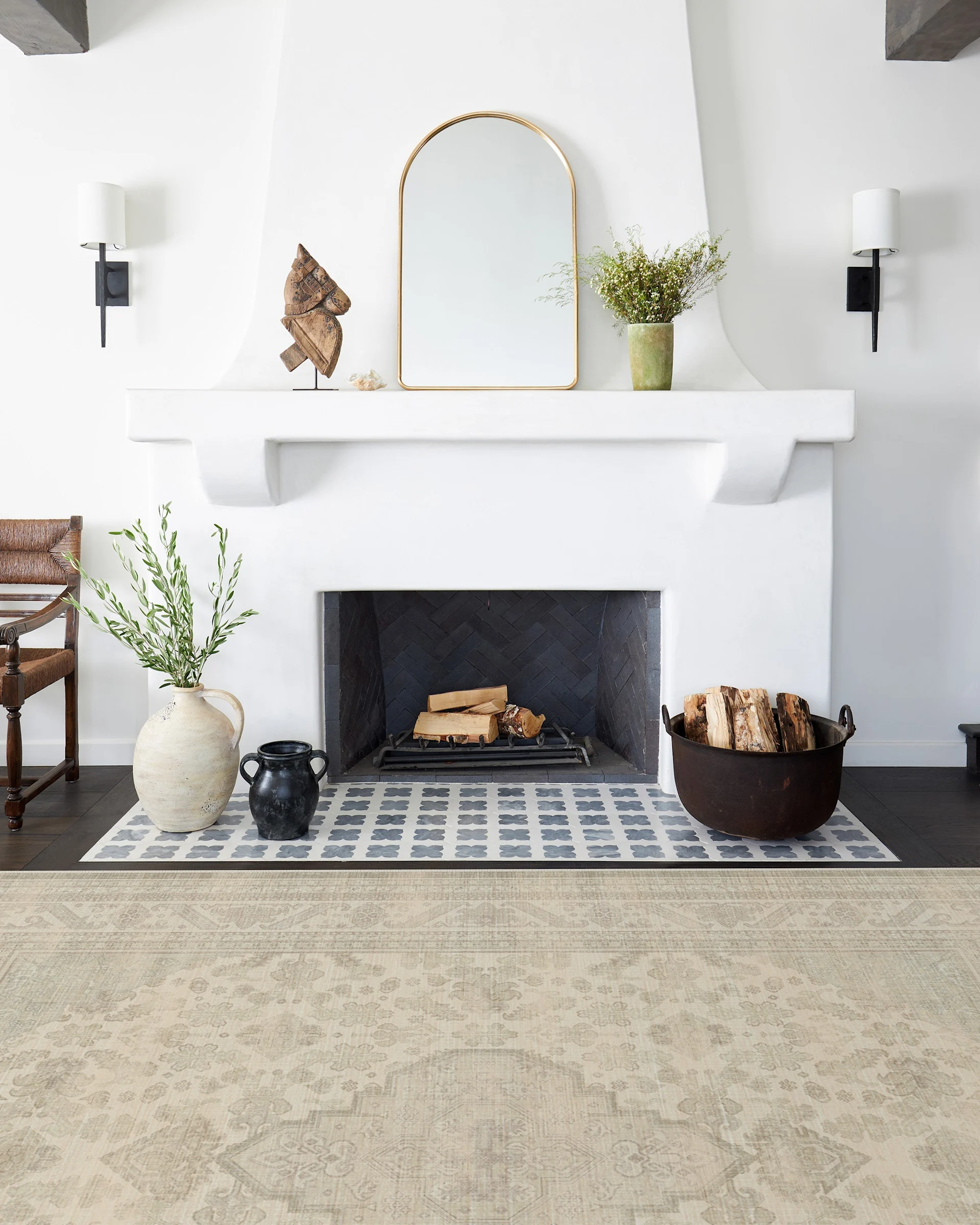 Rowan Soft Grey & Ivory Rug | Ruggable
