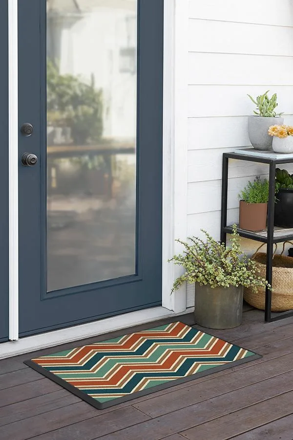 Chevron Multicolor Doormat Ruggable