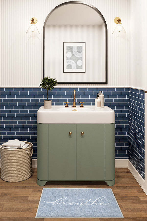 Breathe Light Blue Bath Mat