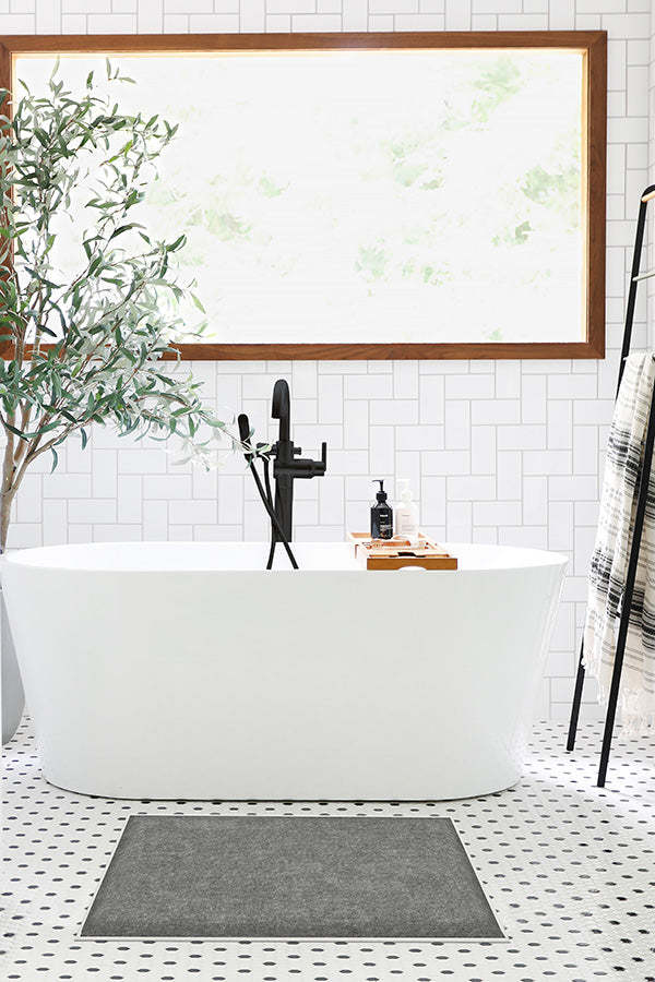 Solid Dark Grey Bath Mat