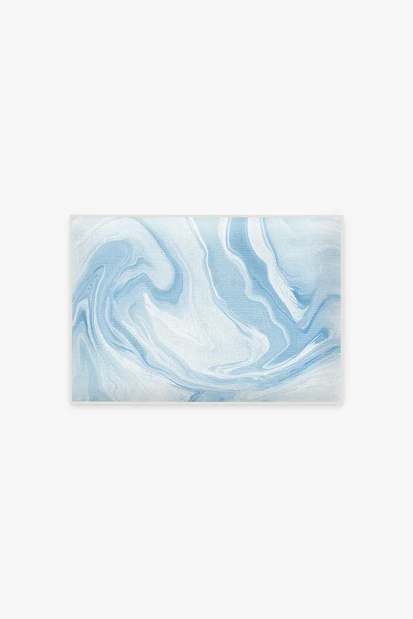 Oasis Blue Bath Mat | Ruggable