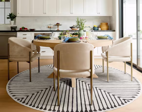 Round Rugs - Jonathan Adler Labyrinth Black & Ivory Rug link to Round Rugs  products