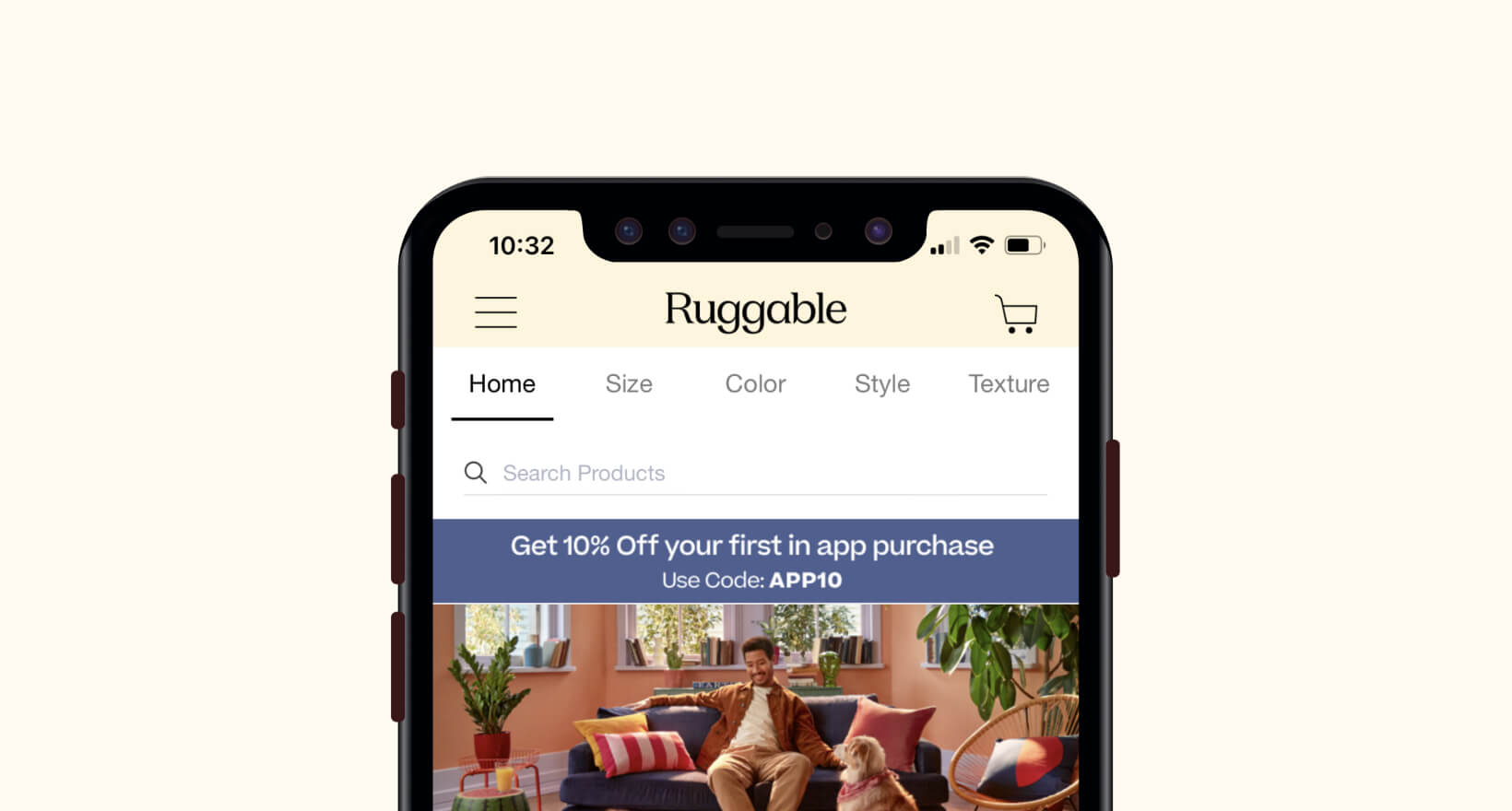 Mobile App Washable Rugs Ruggable