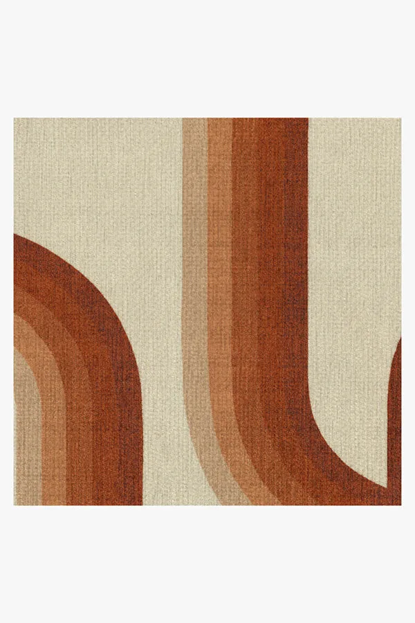 Fonda Ivory & Rust Tufted Rug Ruggable