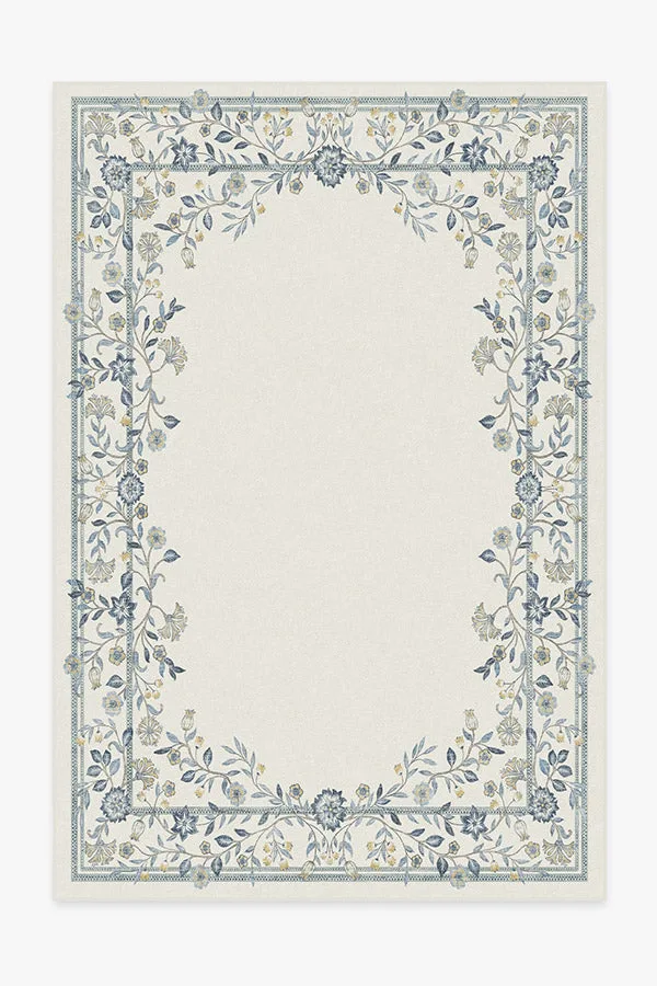 Morris & Co. Wilhelmina Weave Ivory & Blue Tufted Rug Ruggable