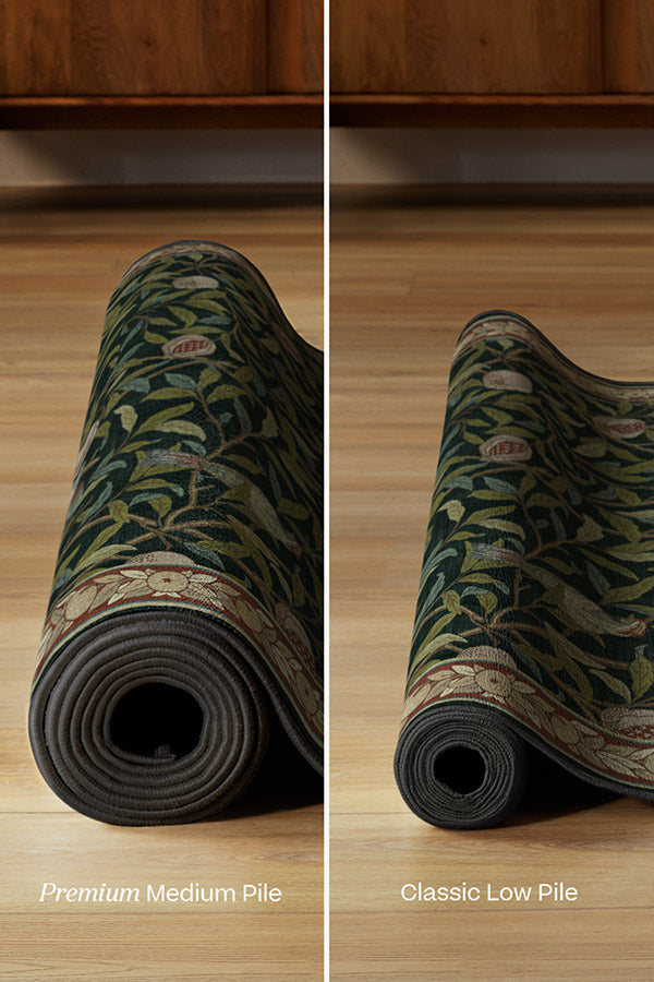 Morris & Co. Bird & Pomegranate Teal Green Premium Rug