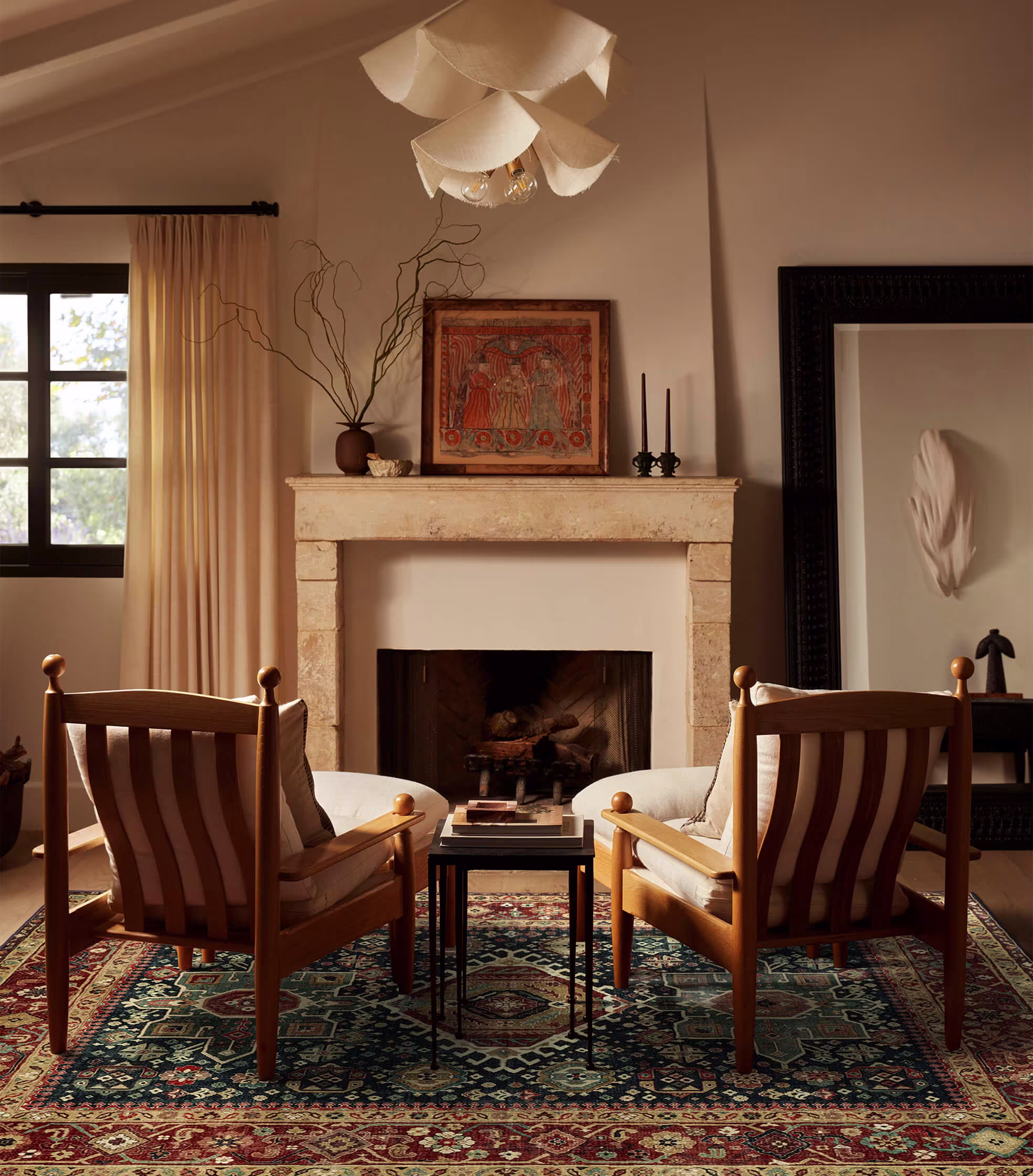 Avila Vintage Ink & Amber Rug