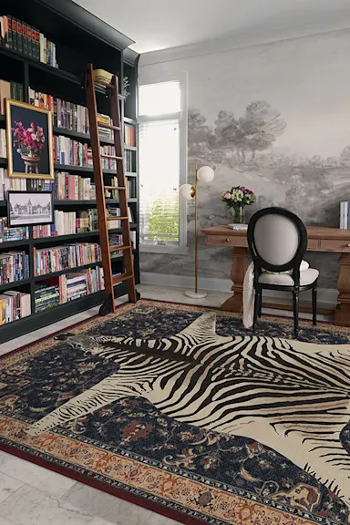 Iris Apfel On Safari Sapphire Rug | Ruggable