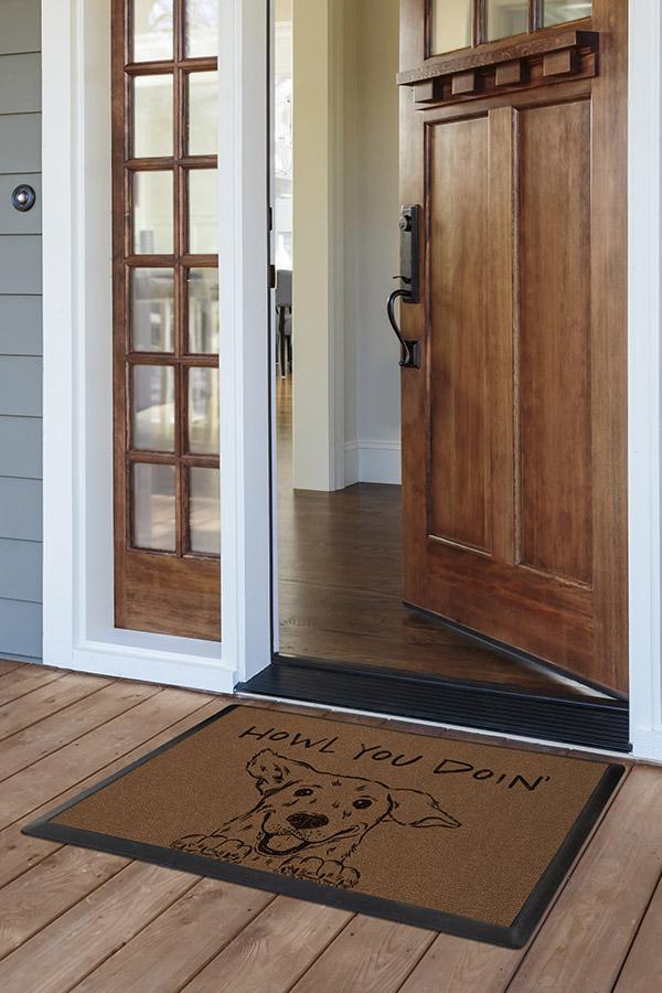 Washable Doormat Rug | Fade-Resistant | Howl You Doin' Doormat | Ruggable