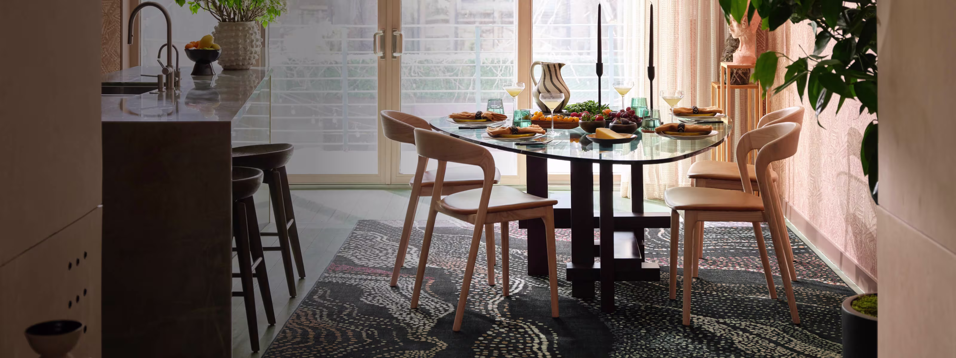Ruggable x Malene Barnett Adorned Black Multicolor Rug