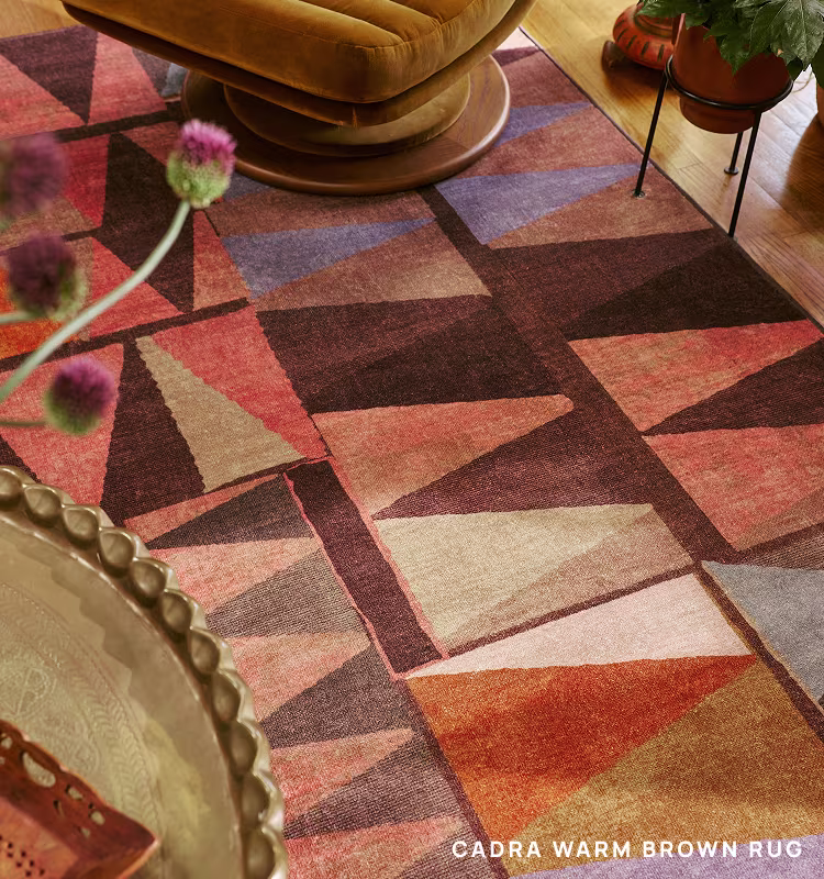 Ruggable Cadra Warm Brown Rug by Jungalow - Rugs in Their Natural Habitat (Desktop)