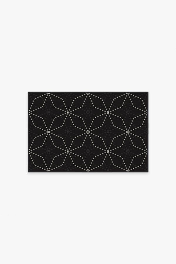 Geometrix Black Rug | Ruggable