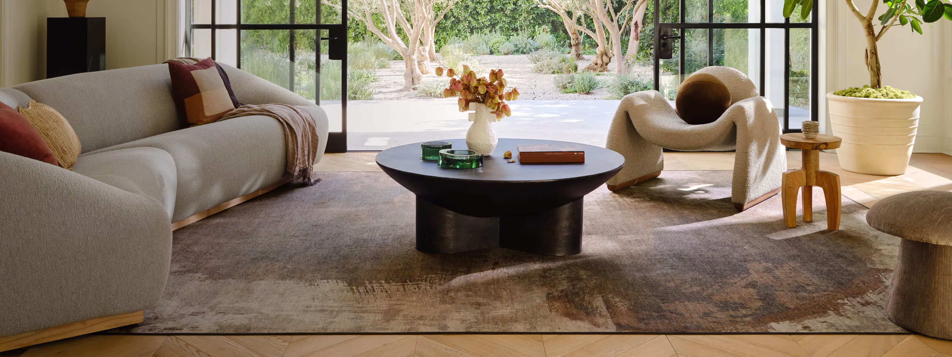 Ruggable x Architectural Digest Jorda Bronze Natural Rug