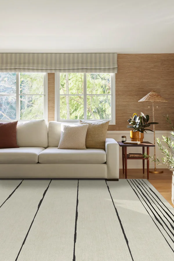 The home edit clea ivory black rug ruggable