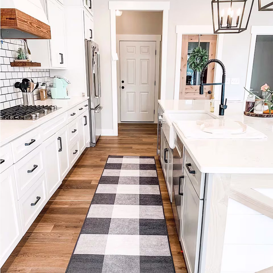 Ruggable Buffalo Plaid Black & White Rug